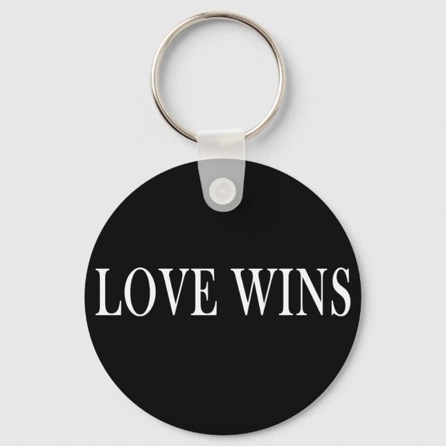 Button Keychain That Says Love Wins (Front)