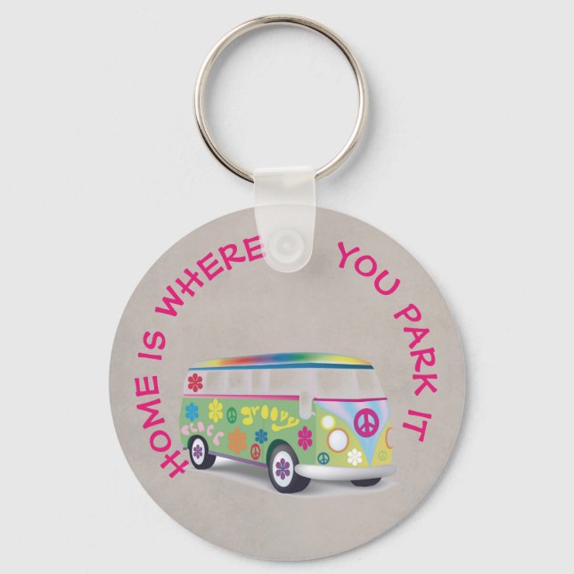 Button Keyring - Home It Where You Park It (Front)