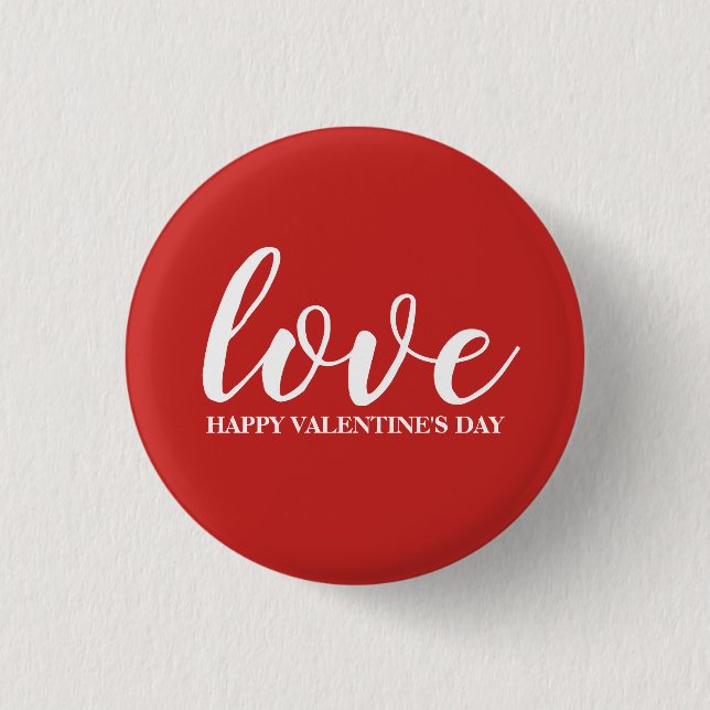 Button - love Happy Valentine's Day (Front)