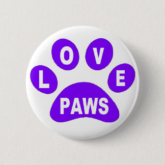 Button Love Paws on Paws Purple