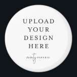 Button Magnet 3" Large Round<br><div class="desc">Customise your design in Templett. After you are done editing,  download your file in a JPG format (don't forget to turn on the bleed option). Upload your design here by clicking on the blue "Personalise" button.</div>