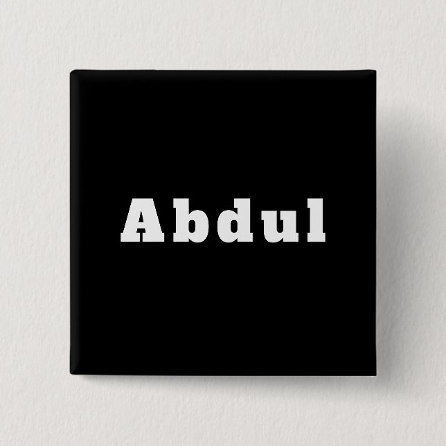 Button mit Namen Abdul (Front)
