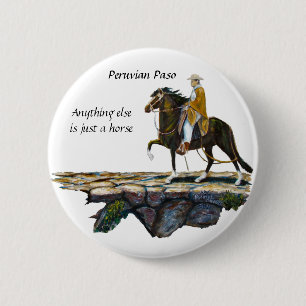 Button, Peruvian Mountain Trail 6 Cm Round Badge
