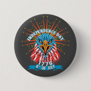 Button pin American beautiful Impressive Eagle gra
