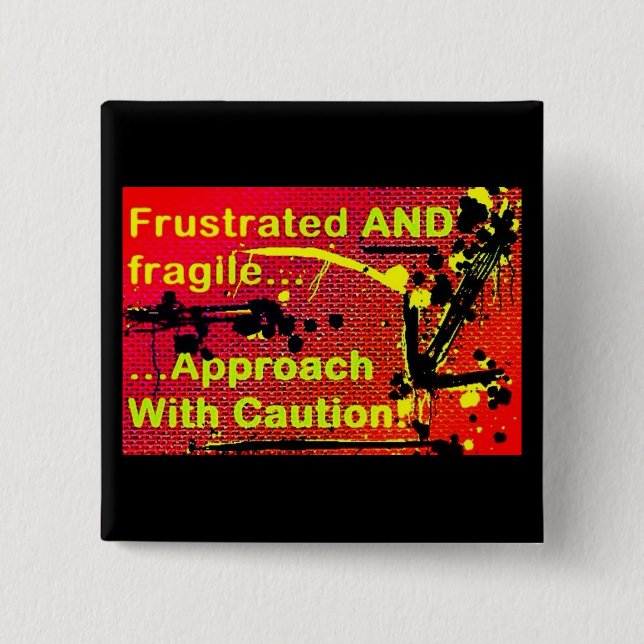 button/pin/badge 15 cm square badge (Front)