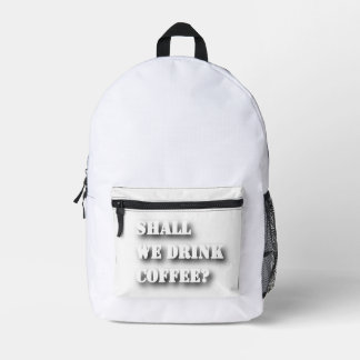 Button Printed Backpack
