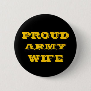 Button Proud Army Wife
