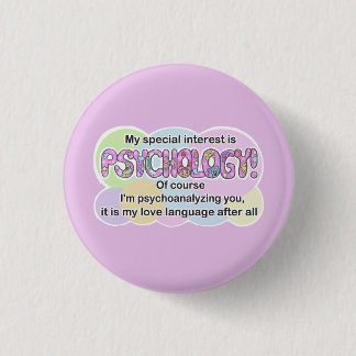 Button, Psychology Love Language (ADHD, Autistic) 3 Cm Round Badge