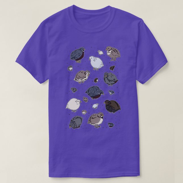 Button Quail Pattern T-Shirt (Design Front)