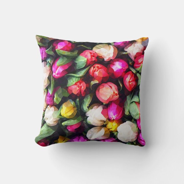 BUTTON ROSES CUSHION (Front)