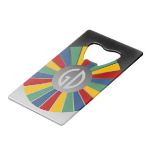 BUTTON ROUND RAYS I + your monogram