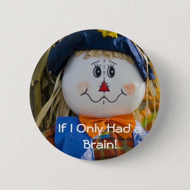 Button:  Scarecrow 6 Cm Round Badge (Front)
