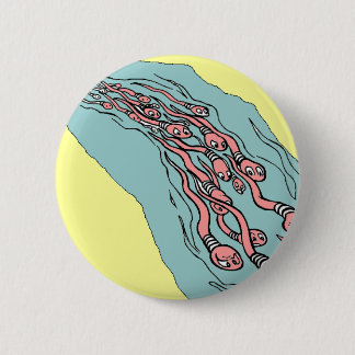 button, sperm, men 6 cm round badge