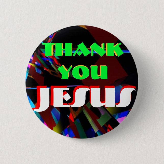 button-Thank you Jesus 6 Cm Round Badge (Front)