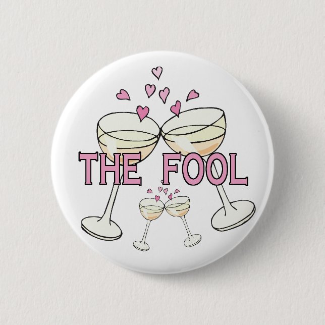 Button: The Fool 6 Cm Round Badge (Front)