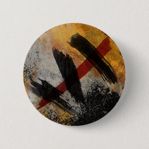 Button, The Scar, Digital Abstract Painting 6 Cm Round Badge