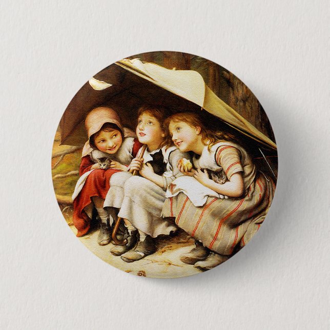 Button: Three Little Kittens 6 Cm Round Badge (Front)