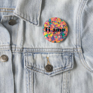Button Ti Amo with a heart