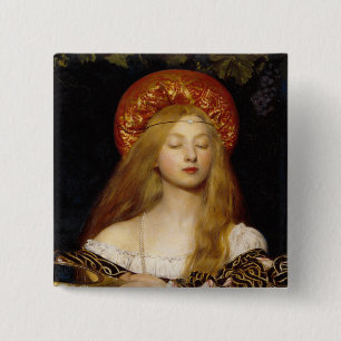 Button: Vanity - by Frank Cadogan Cowper 15 Cm Square Badge