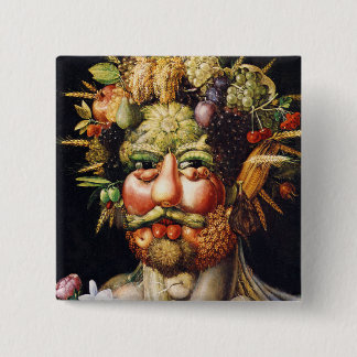 Button: Vertumnus (Portrait of Rudolf II) 15 Cm Square Badge