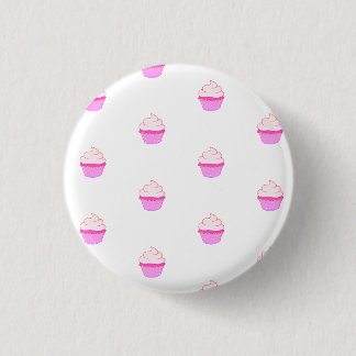 Button with cute pink cupcake
