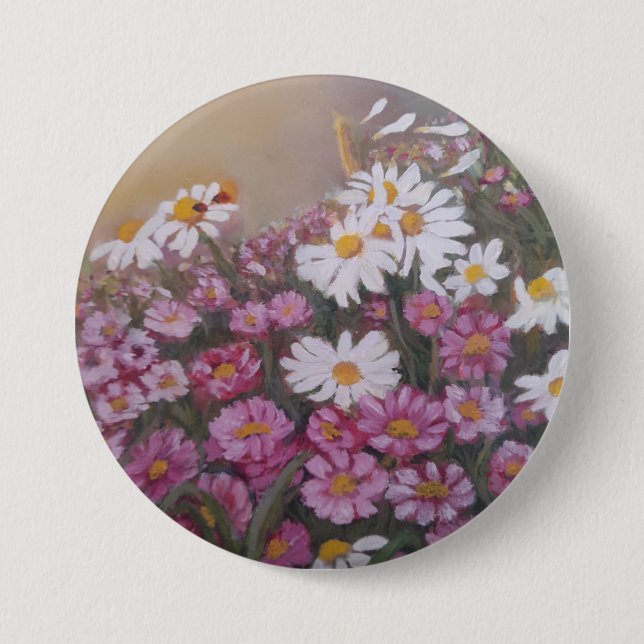 Button with daisies  (Front)