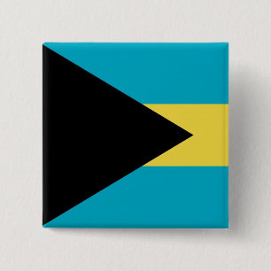 Button with Flag of Bahamas