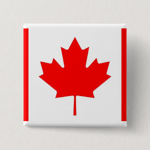 Button with Flag of Canada