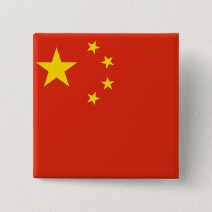 Button with Flag of China