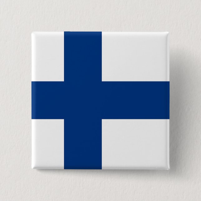 Button with Flag of Finland (Front)