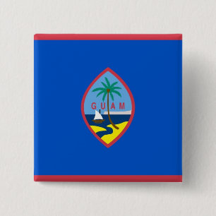 Button with Flag of Guam