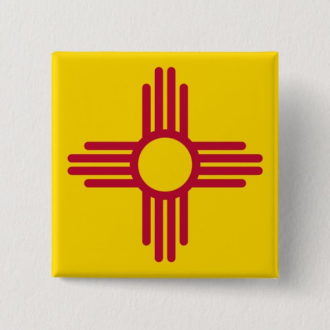 Button with Flag of New Mexico (Front)