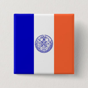 Button with Flag of New York City