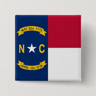 Button with Flag of North Carolina
