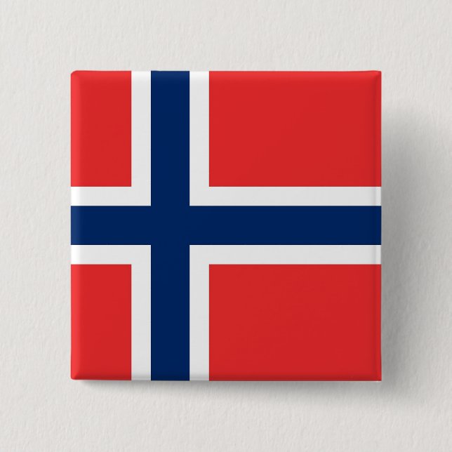 Button with Flag of Norway (Front)