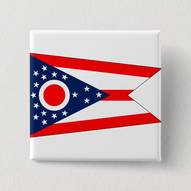 Button with Flag of Ohio (Front)
