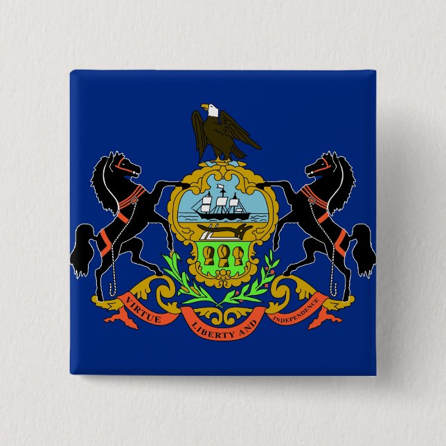 Button with Flag of Pennsylvania (Front)