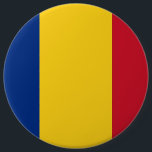Button with Flag of Romania<br><div class="desc">Show your pride in Romania with our exclusive button featuring the flag of Romania! Crafted with meticulous attention to detail, this button is more than just a fun accessory; it’s a celebration of Romania’s rich culture and heritage. The vibrant design prominently displays the iconic Romanian flag, making this button a...</div>
