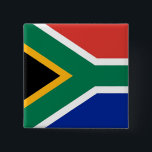 Button with Flag of South Africa<br><div class="desc">Wear your South African pride with a button featuring the flag of South Africa! Crafted with meticulous attention to detail, this button celebrates South Africa's rich heritage and national pride. The design proudly showcases the iconic flag of South Africa, featuring a green Y-shape with black and gold triangles, red and...</div>