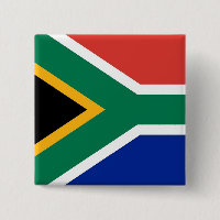 Button with Flag of South Africa
