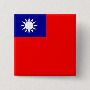 Button with Flag of Taiwan