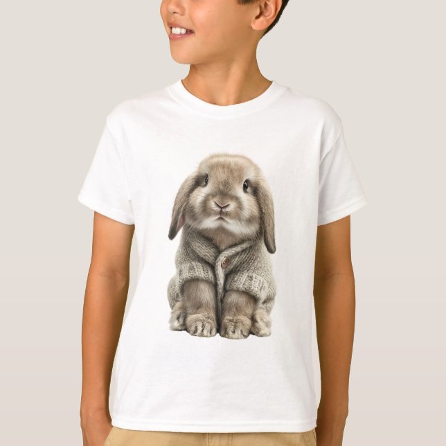 Buttoned Sweater Lop Bunny Kids (Front)