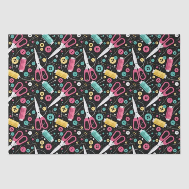 Buttons And Spools  Tissue Paper (Front)