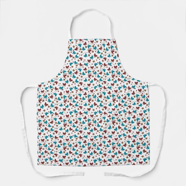 Buttons Bows, Flowers All-Over Print Apron (Front)
