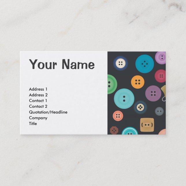Buttons Business Card (Front)
