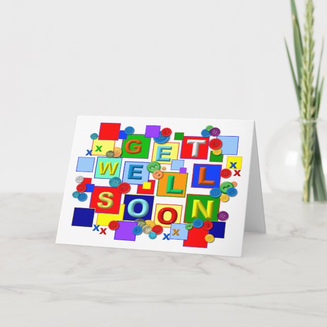 BUTTONS    Get Well  Card (Front)