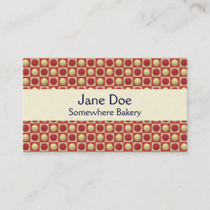 Buttons in Squares Red Business Card