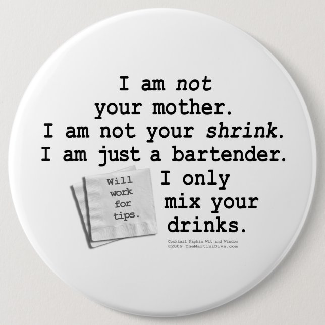 Buttons, Pins - Not Your Shrink (Front)