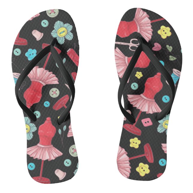 Buttons thimbles dress form judy colourful bright  jandals (Footbed)