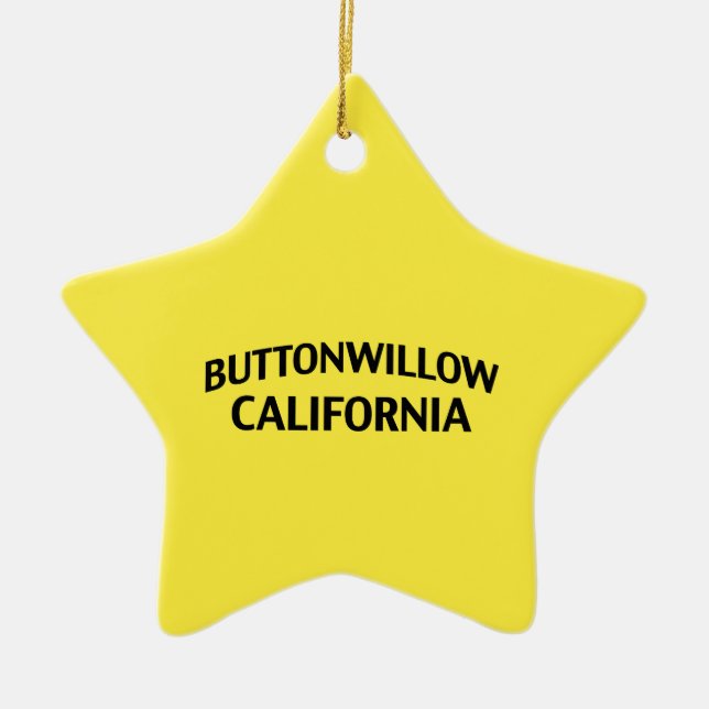 Buttonwillow California Ceramic Tree Decoration (Front)